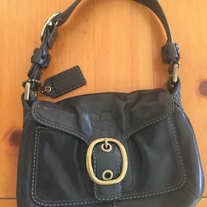Coach small black leather purse